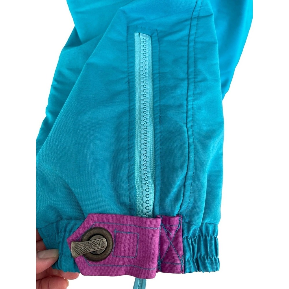 La Mode Des Montagnes snow pants teal and purple size Small (4-6) - Picture 4 of 7